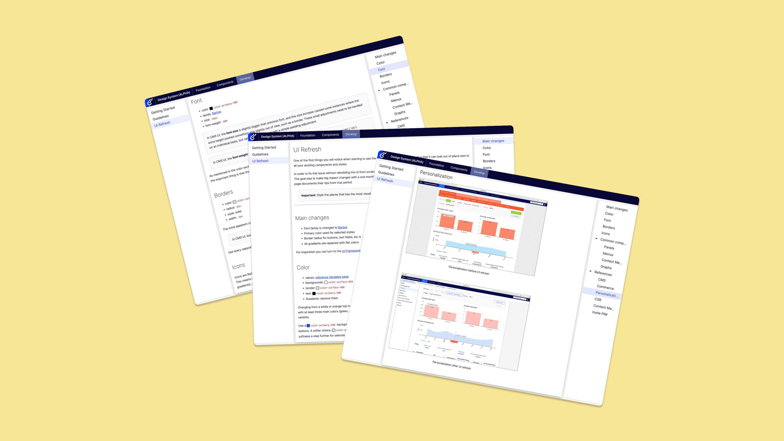 UI Refresh (Short Term) – Optimizely