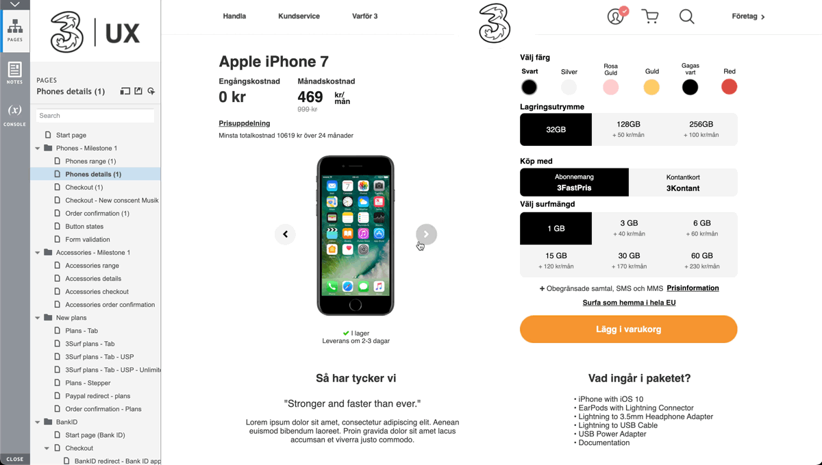 Webshop Prototype - Tre